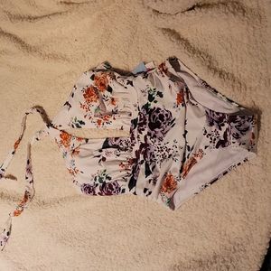 NWT Cupshe front criss cross halter one piece